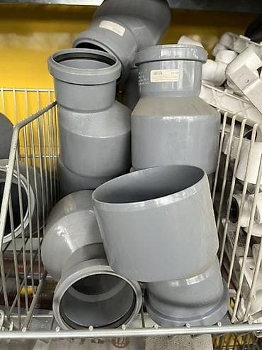 Сифоны для раковины: Переходы и отводы для канализационных ПВХ‑труб (серые) Описание: - — 1