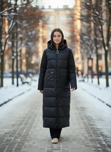 купить качественную мужскую зимнюю куртку: Пуховик, Длинная модель, Китай, С капюшоном, 4XL — 5