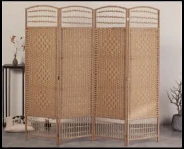 Офисная мебель: Ширма, перегородка Материал: Дерево, Колличество секций: 4, С резьбой, Межкомнатные — 2