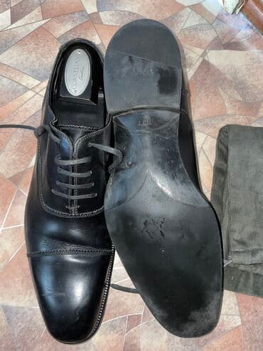 ecco 42: Мужские туфли, 44, Б/у, цвет - Черный, Самовывоз — 2