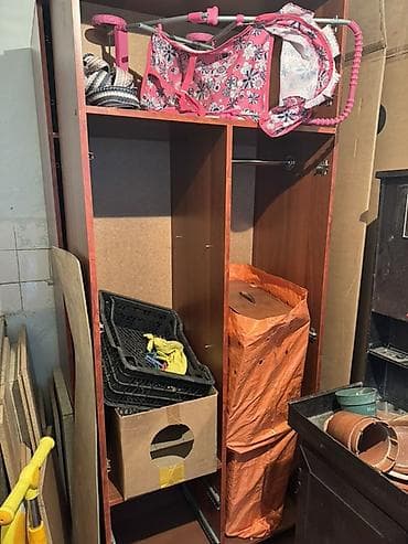 стойка для платков: Шкаф-купе/гардероб модульного типа из ЛДСП (цвет – тёмное — 1