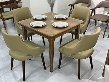 small table: Стул для кухни, Новый, Дерево, В рассрочку, цвет - Зеленый — 6