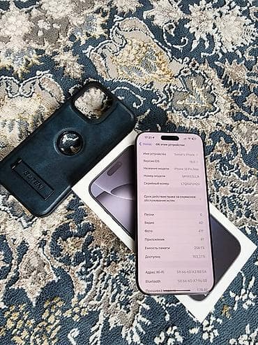 самсунг 24 с: IPhone 16 Pro Max, Б/у, 256 ГБ, Black Titanium, Защитное стекло, Чехол, Кабель, 85 % — 2