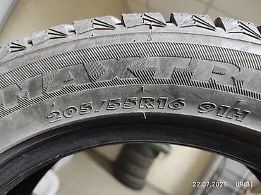 Шины 205 / 55 / R 16, Зима, Б/у, Комплект, Maxtrek — 1