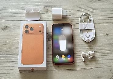 IPhone 17 Pro Max, Новый, 256 ГБ, Оранжевый, Зарядное устройство, Кабель, Коробка, 100 %