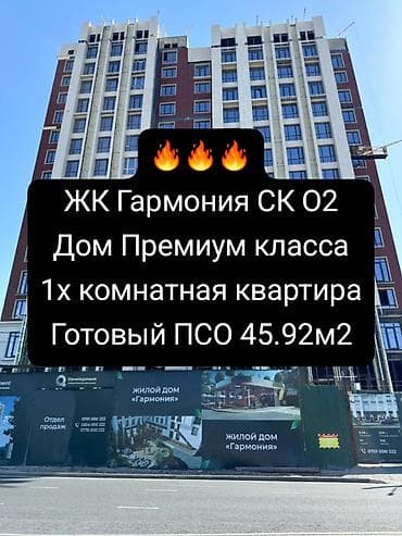 Квартиры: 1 комната, 45 м², Элитка, 13 этаж, Готовая ПСО (под самоотделку) — 1