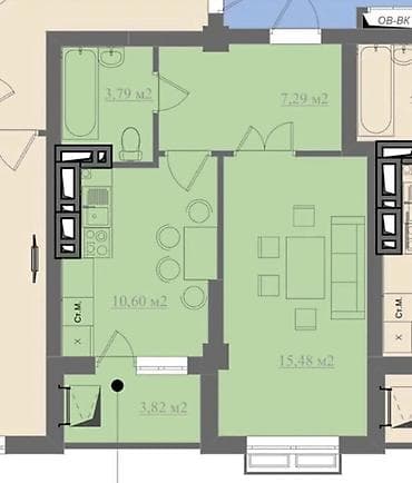 логвиненеко киевский: 1 комната, 41 м², Элитка, 9 этаж, Евроремонт — 7