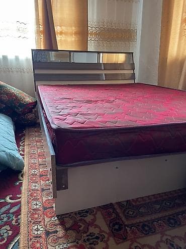 Дом и сад: Двуспальная кровать, С матрасом, длина - 200 см — 4