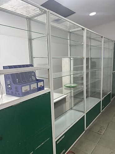 габариты: Торговые витрины/прилавки стеклянные, модульная линия. - Конструкция — 3