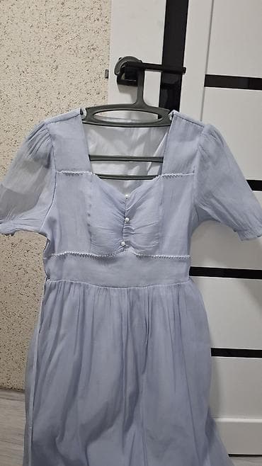 Повседневное платье, Лето, Длинная модель, Лен, Стандарт