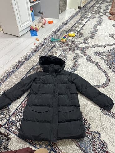 брендовые вещи оригинал: Пуховик, По колено, Корея, С капюшоном, XL — 2