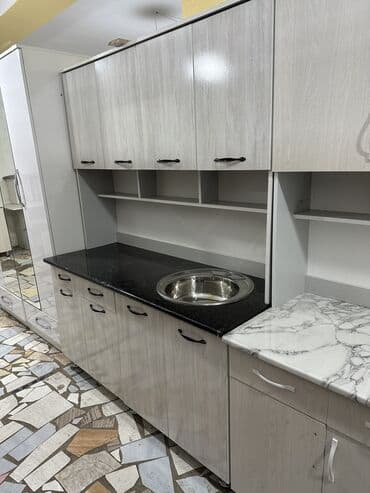 кухонная мебель рассрочка: Ашкана гарнитуру, Жаңы, Бөлүп төлөө менен, түсү - Ак, ДСП, Акысыз жеткирүү — 2