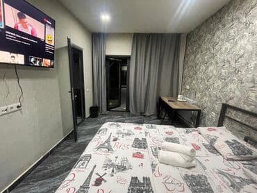 квартиры в бишкеке снять на сутки: 1 комната, Душевая кабина, Постельное белье, Кондиционер — 1