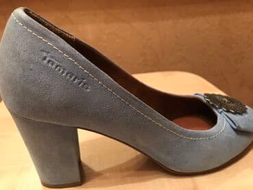 Прокат одежды: Туфли из натуральной замши,цвет грязно-голубой,бренд Tamaris(немецкая — 2