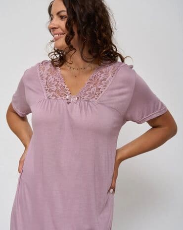 белая ночная сорочка: Ночная сорочка, Вискоза, Длинная модель, XL, 2XL, 3XL — 3