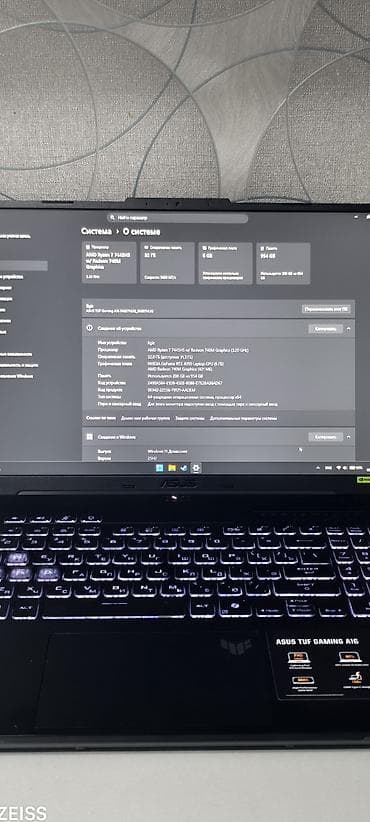 asus intel core i7: 🔥🎮 ASUS TUF Gaming A16 📦 Состояние: как новый(пользовались несколько — 7