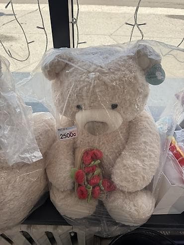 купить мягкую игрушку в бишкеке: Мягкие игрушки и фигурки - Плюшевый заяц с грибочком — большой — 3