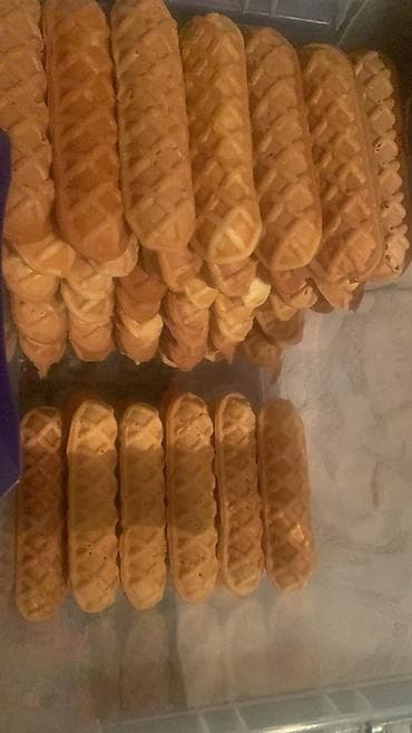 изхар салфетки: Вафельные трубочки/патиски на палочке - Домашние вафли продолговатой — 4