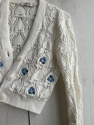 slim patch: Кардиган, Короткая модель, Осень-весна, Вязаная модель — 4