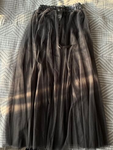 Юбка, Модель юбки: Пышная, Макси, Фатин, Высокая талия