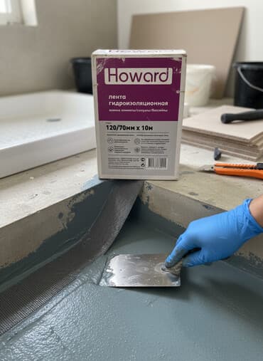 СИП-панели: Эластичная гидроизоляционная лента Howard, армированная полимерной — 1