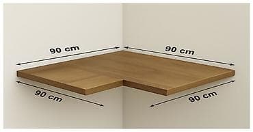 table and chair: Столешница угловая, ЛДСП, прямой запил, размер 90 х 90, глубина — 1