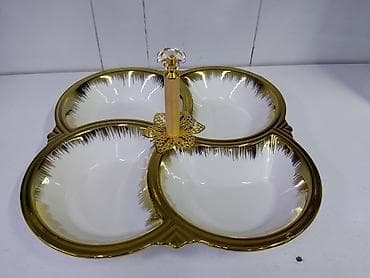 Элегантная менажница/сервировочное блюдо на 4 секции. - Материал чаш