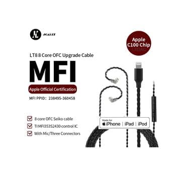 lightning переходник наушники: Аудио кабель для Iphone, Ipad, Ipod (JCALLY LT8) 8жильный аудио — 2