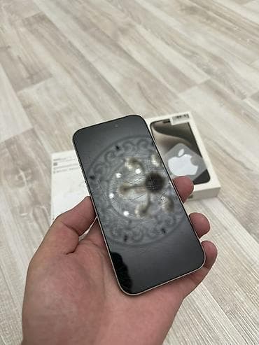 виктус 15: IPhone 15 Pro, Б/у, 256 ГБ, Natural Titanium, Коробка, 81 % — 6