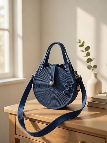 Классические сумки: Классическая сумка, Материал: Хлопок, Съёмный ремень, Женские — 5