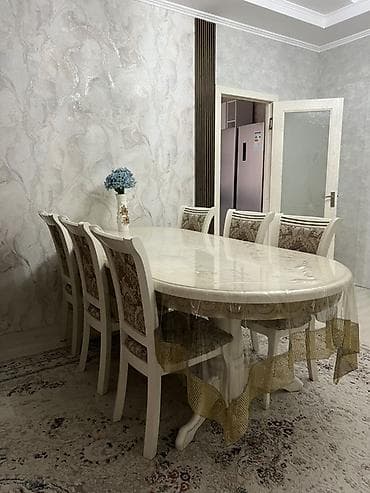 dinner table: Стол и стул для зала, цвет - Бежевый — 2