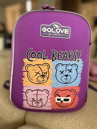 Детский рюкзак GOLove “Cool Bears” - Яркий фиолетовый дизайн с