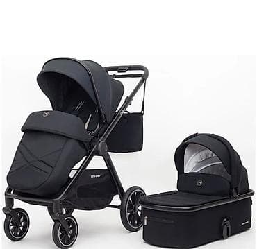 Детский мир: Детская коляска-трансформер INING BABY Rider 2 в 1, черная - — 4