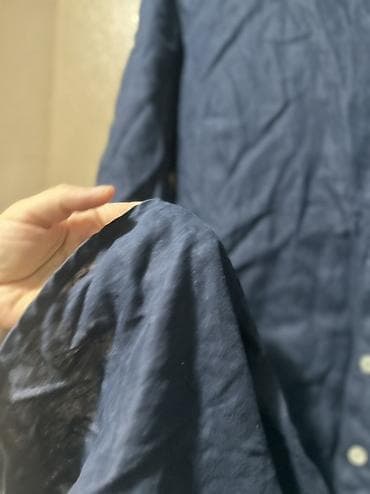 slim patch: Платье-рубашка темно-синего цвета - Длина миди, низ со скругленными — 8