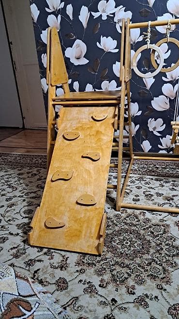 marble run: Детский спортивно-игровой комплекс из массива дерева для дома. Состав — 2