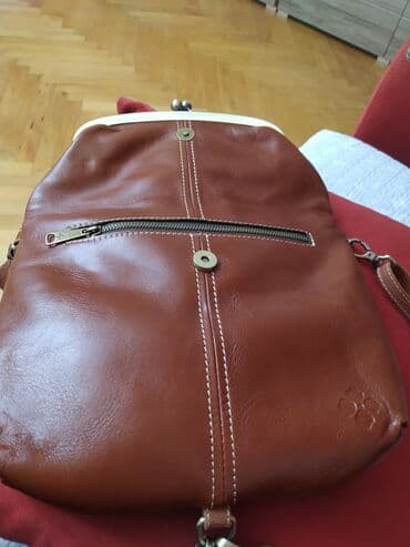 Атайын кийим: Новая кожаная сумка фирменная с Америки,на поцелуйчиках можно носить — 7