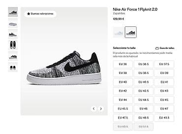 Мырзалардын бут кийими: Nike Air Force 1 Fklyknit 2.0 Nike.com Spain Размер 40 EU | 7 US | 6 — 3