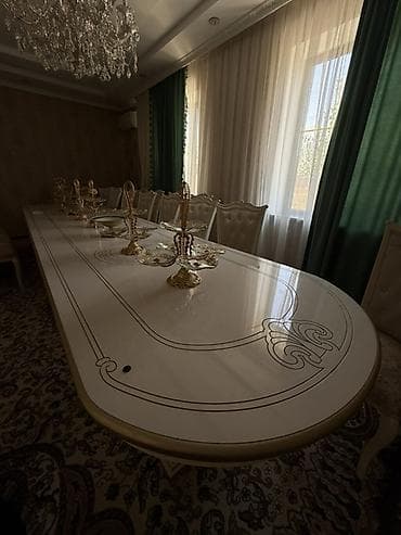 Стол и стул для зала, Новый, цвет - Бежевый at lalafo.kg Стол и стул для зала, Новый, цвет - Бежевый