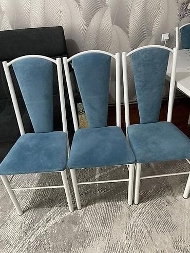 small table: Стул для кухни, Железо, цвет - Голубой — 1