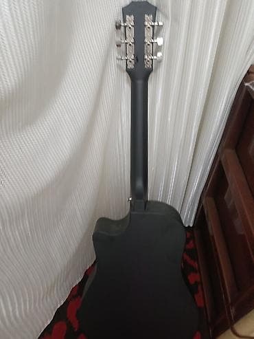 гитара epiphone: Акустическая гитара, форма дредноут с вырезом (cutaway), цвет — черный — 4