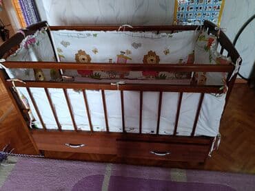 пролижный матрас: Детская односпальная кровать, Б/у, Для девочки, Для мальчика, С матрасом, Дерево, Самовывоз — 4