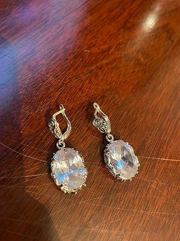 серьги кольца: Новый комплект серьги и кольцо, с серебрянным напылением, отличного — 3