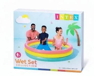 Надувной детский бассейн Intex Wet Set Collection - Круглый, с тремя