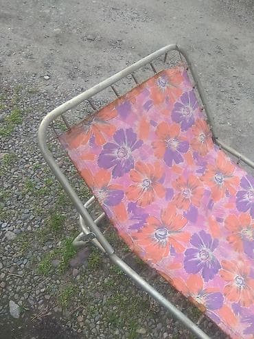 Үй жана бакча: Раскладной шезлонг/кровать-раскладушка с металлическим каркасом. - — 3