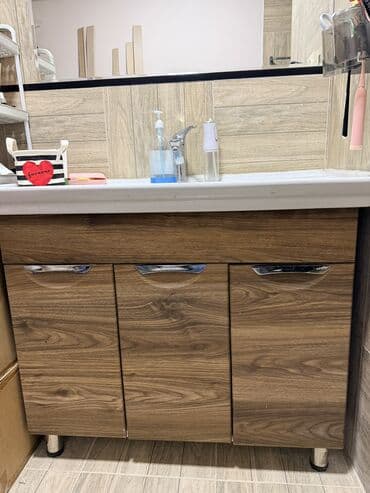 умывальник кара балта: Раковина для ванной, Особенности: Другая особенность, Квадратная форма, Материал: Керамика, Размер: 105 x 55 см — 1