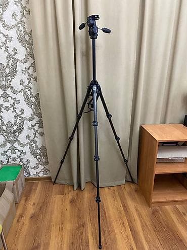 Техника и электроника: Штатив Manfrotto 055MF4 + голова Manfrotto 808RC4 Б/у в идеальном — 8