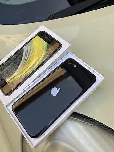 IPhone SE 2020, Б/у, 64 ГБ, Черный, Кабель, Коробка, 76 %
