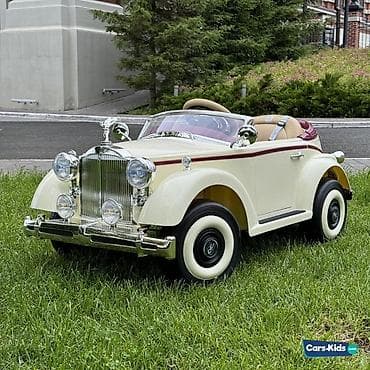 маленькие электромобили: Детский электромобиль ретро-кабриолет Cars-Kids, артикул E444EE-WHITE — 1