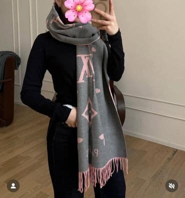 большие зонты купить: Шарф, Новый, Женские, цвет - Серый — 1