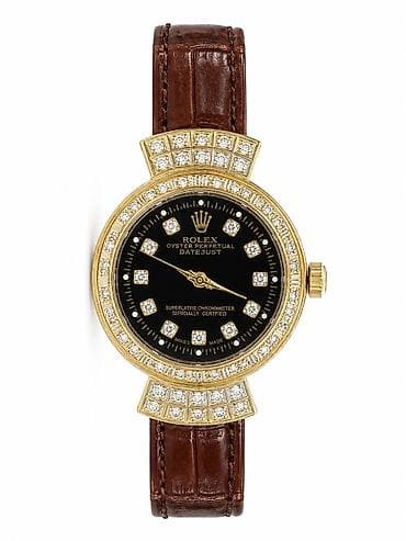 Аксессуарлар: Часы ROLEX из желтого золота 585 с бриллиантами - Бренд: ROLEX — 1